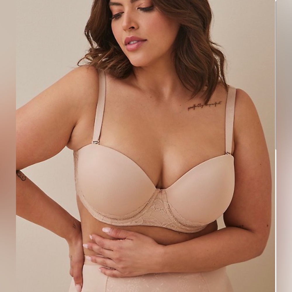Strapless Push-up Lace Bra Size 46C NWT